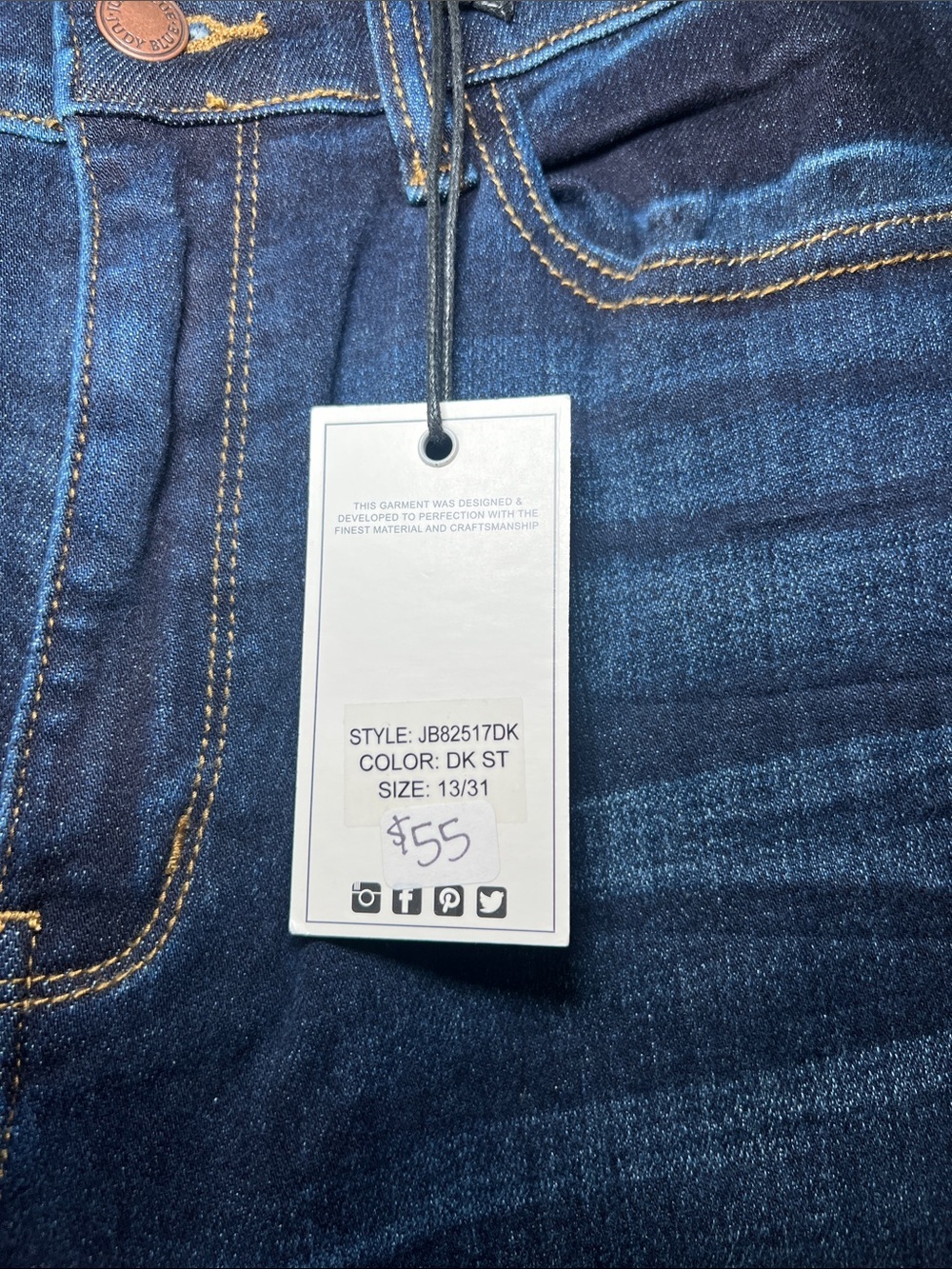 Judy Blue Dark High Rise Wide Leg Jeans - Picture 2 of 4